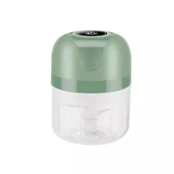 Электрический пресс для чеснока беспроводной водонепроницаемый пластиковый простой в эксплуатации электрическая мясорубка кухонные инструменты 100ML зелёный