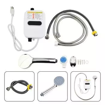 Электрический проточный водонагреватель без резервуара под раковиной, кран для горячего душа, ванной, бытовой EU