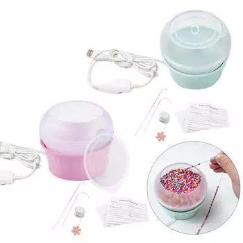 Электрический прядильщик бисера, глиняный прядильщик бисера, USB прядильщик бисера, регулируемые аксессуары для бисероплетения, для самостоятельного изготовления ювелирных изделий из ожерелий зелёный