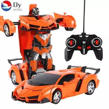 Электрический пульт дистанционного управления Car1 Кнопка дистанционного управления Деформируемый автомобильный робот жёлтый