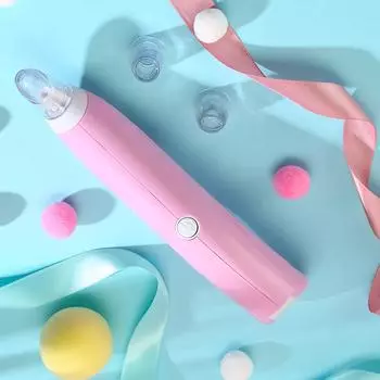 Электрический пылесос для удаления черных точек на лице, очиститель пор носа и прыщей + 2 набора присосок розовый