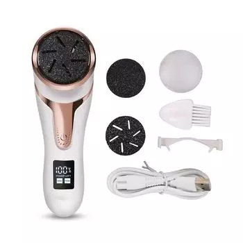 Электрический пылесос для удаления мозолей с пылесосом от перхоти, перезаряжаемый водонепроницаемый набор инструментов для педикюра для удаления мозолей