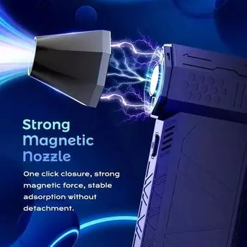 Электрический пылесос LANGJING 2024 Mini Turbo Violent Fan X3 с 3 регулируемыми скоростями, 130000 об/мин, с дисплеем мощности