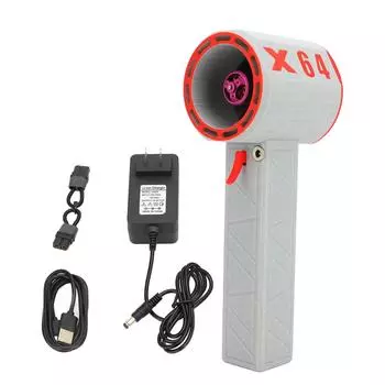 Электрический пылеуловитель Бесщеточный двигатель 11 лопастей Мощный турбовентилятор Бесступенчатая регулировка Перезаряжаемый чёрный/белый