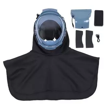 Электрический пылезащитный колпак с подачей воздуха, эффективная вентиляция, противотуманная линза, промышленный пылезащитный колпак с вентилятором