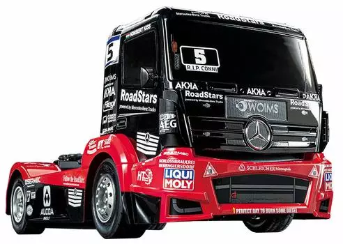 Электрический радиоуправляемый автомобиль Tamiya серии Actros MP4 MB Motorsport, шасси 58683 1/14 № 683 Mercedes-Benz (ТТ-01 ТИП-Е)