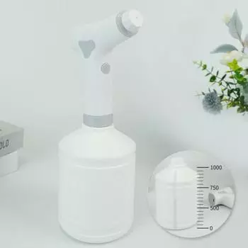 Электрический распылитель, 1 л/0,26 галлона, перезаряжаемый через USB разбрызгиватель с 2 режимами распыления, ручной автоматический полив Mister для уборки в саду белый