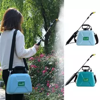 Электрический распылитель 5л, тонкий водяной туман, регулируемый ремешок, большая емкость, USB перезаряжаемый опрыскиватель для растений, орошение сада синий
