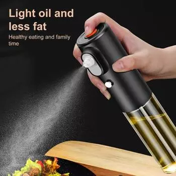 Электрический распылитель масла 200 мл/7,03 унции, непрерывное распыление с контролем порций, распылитель масла и дозатор, кухонные гаджеты, аксессуары для фритюрницы 200ML