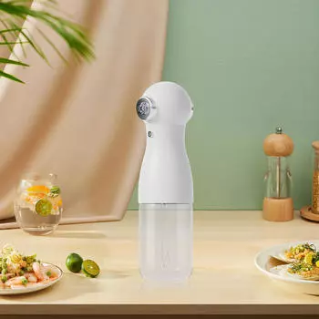 Электрический распылитель масла для приготовления пищи, оливковый распылитель Mister, стеклянный флакон с дозатором, мелкий белый