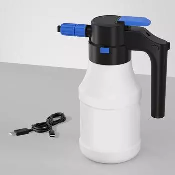 Электрический распылитель пены 1,5 л, пенный насос с батарейным питанием, бластер, повышающий распылитель, распылитель воды для мойки автомобиля белый