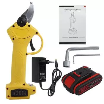 Электрический резак ветвей деревьев 88 В, аккумуляторный секатор, литий-ионные ножницы для обрезки эффективных фруктовых деревьев, обрезка бонсай, ландшафтный дизайн 1 X Battery