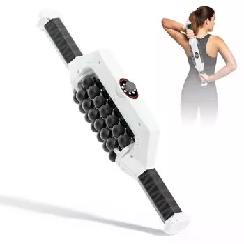 Электрический роликовый массажер - Перезаряжаемый, 2 режима вращения - Снятие мышечного напряжения для спортсменов белый