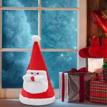 Электрический рождественский Санта-Клаус, вечеринка, забавная зимняя тематическая шапка, головной убор, музыкальный