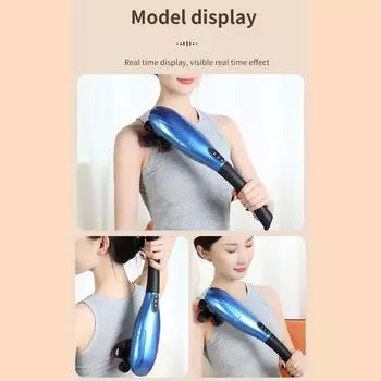 Электрический ручной многофункциональный USB-массажер для расслабления мышц тела Меридиан чёрный