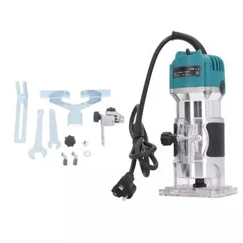 Электрический ручной триммер для деревообработки, многофункциональный фрезерный станок, электрический ручной триммер, вилка стандарта США, 110 В