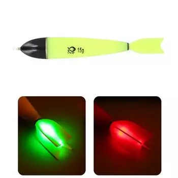 Электрический рыболовный поплавок на батарейках CR425, светодиодный светящийся рыболовный поплавок 20g