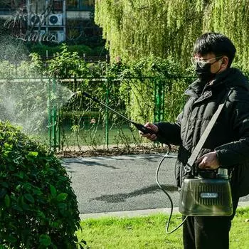 Электрический садовый опрыскиватель емкостью 1,35/2 галлона с телескопической палочкой, самовсасывающий насос, опрыскиватель для полива газона, распылитель тумана для двора L серый