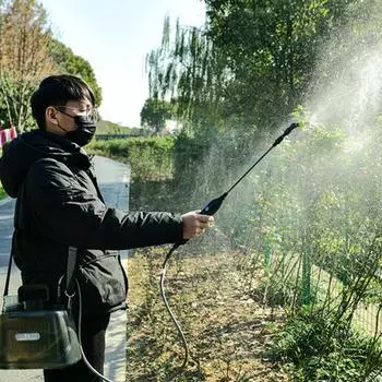 Электрический садовый опрыскиватель емкостью 1,35/2 галлона с телескопической палочкой, самовсасывающий насос, опрыскиватель для полива газона, распылитель тумана для двора L серый