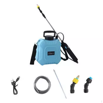 Электрический садовый опрыскиватель с распылительными насадками, плечевой ремень, универсальная палочка для садоводства 5L