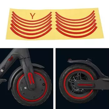Электрический самокат Светоотражающая наклейка для самоката Защитная наклейка Аксессуары для самоката Детали для самоката красный