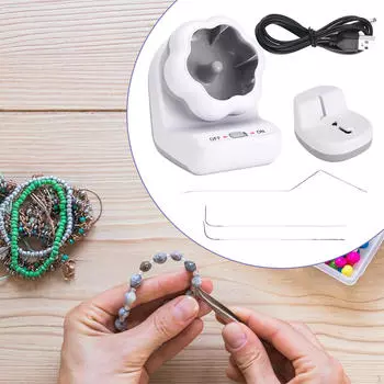 Электрический счетчик для бисера, чаша, быстрые бусины, практичная машина для бисероплетения, инструмент для быстрого натягивания талии серый