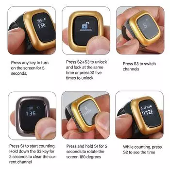 Электрический счетчик подсчета, цифровой дисплей, счетчик пальцев, 5-значная функция счета с OLED для удобного подсчета и записи 3