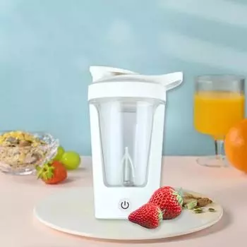 Электрический шейкер для протеина, бутылка, чашка для смешивания, перезаряжаемая, портативная, чашка для кофе и молока, герметичная, спортивный чайник для фитнеса чёрный