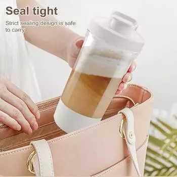 Электрический шейкер для протеина, миксер для мгновенного смешивания, протеиновые коктейли, фрукты, саморазмешивающийся шейкер для зарядки через USB, портативный спортивный стакан USB Charging белый