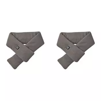 Электрический шейный бандаж, теплый нагрудник, быстрый нагрев за 1 секунду для женщин и мужчин (серый)