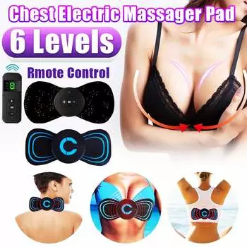 Электрический шейный отдел позвоночника, грудь, мини-массажный патч, вибрация, релаксация мышц, массажер для плеч, шеи, перезаряжаемый, 6 режимов battery