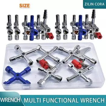 Электрический шкаф Автомобильный лифт Крестовой ключ Ключ для клапана счетчика воды Внутренний треугольный ключ Многоцелевой инструмент Портативный набор 490g
