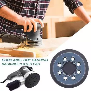 Электрический шлифовальный диск 5 дюймов, 8 отверстий, 4 полировальных круга для глаз, самоклеящаяся задняя часть, бархатная наждачная бумага, шлифовальный диск Dewei, универсальный лоток синий