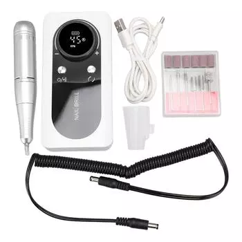 Электрический шлифовальный станок для ногтей, перезаряжаемый, 45000 об/мин, электронный инструмент для маникюра и педикюра