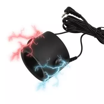 Электрический шок, мужской замок на пенис, кольцо на член, задержка эрекции, эякуляция, электрошок, кольцо на пенис, многоразовые шаровые носилки, секс-игрушка TPE White