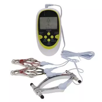 Электрический шокер зажим для сосков Yin Clip Комбинированный костюм женский сексуальный альтернативный климакс парная игра интерактивный игровой инструмент Four-Piece SetNo Host