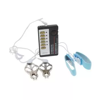 Электрический шокер зажим для сосков зажим Инь зажим-бабочка импульсная игрушка для взрослых кольцо для пениса комбинированный костюм для мужчин и женщин игра-страсть Electric Shock Butterfly