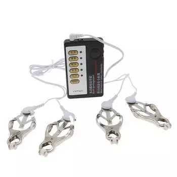 Электрический шокер зажим для сосков женский зажим сексуальный игрушечный костюм комбинация мужчины и женщины страстные игрушки взрослые принадлежности бабочка зажим Electric Shock Butterfly