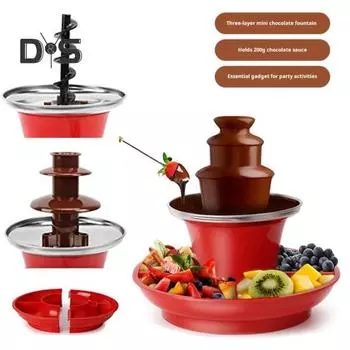 Электрический шоколадный фонтан, пищевой, без BPA, легко моется, 3 уровня, 90 Вт, принадлежности для шоколадного фонтана для вечеринок US Plug