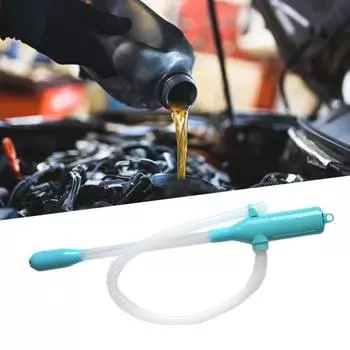 Электрический сифонный насос с водяным шлангом 60 см, портативный, работающий от аккумулятора, для перекачки жидкости чёрный