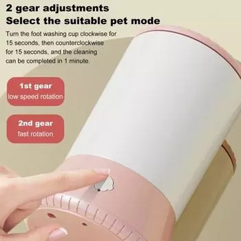 Электрический силиконовый очиститель лап для собак Yousheng, автоматический очиститель лап для домашних животных, грязный инструмент для чистки когтей щенков и кошек розовый