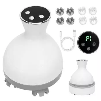 Электрический скальп Электрический Бали VIPSTAR Голова 3 5 уровней Эргономичный Beauty Scalp 3D 1200mAh USB ЖК-панель Специальное хранилище Беспроводной скальп Подходит для