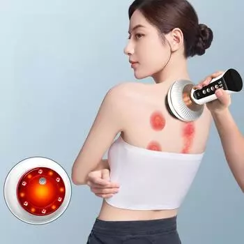 Электрический скребковый инструмент, машина для изготовления банок, бытовая крышка для артефакта, для удаления влаги, драга, меридианная щетка, универсальная массажная. белый