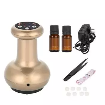 Электрический скребковый массажер с нагревом Массаж всего тела Скребок Гуа Ша Баночный массаж Дренаж Похудение Машина золотой