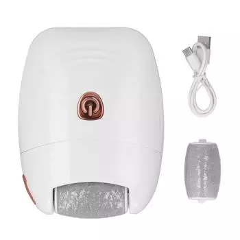 Электрический скруббер для ног, регулируемый, 2-ступенчатый, USB-аккумулятор для удаления мозолей для педикюра