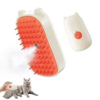 Электрический спрей-гребень для домашних животных для кошек и собак, не требующий купания, для удаления распущенной шерсти, массажная щетка 12*7*5.2cm оранжевый