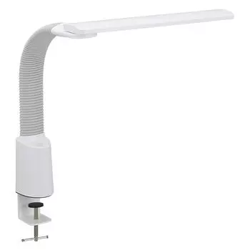 Электрический светодиодный настольный светильник Ohm с зажимом типа A, эквивалентный дневному свету 550 люмен, 3 уровня затемнения, зажимной светильник белого цвета LTC-LS20BC-WD 06-4098 белый