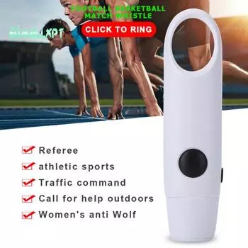Электрический свисток с высоким децибелом, многофункциональный ABS, футбол, баскетбол, игра, свисток для рефери, черлидинга для улицы белый