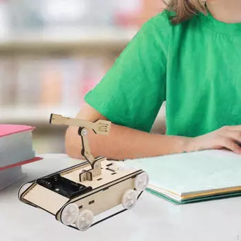 Электрический танк Модель Игрушка 3D Деревянный Собрать Легкая Сборка Строительный Комплект Проекты для