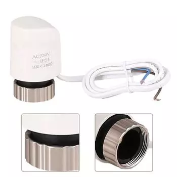 Электрический термальный привод АК230В М30*1.5мм для клапана радиатора отопления пола